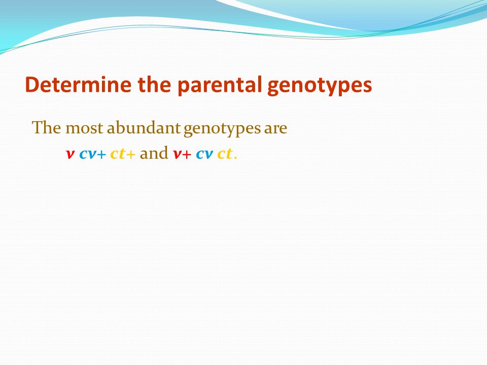Determine the parental genotypes