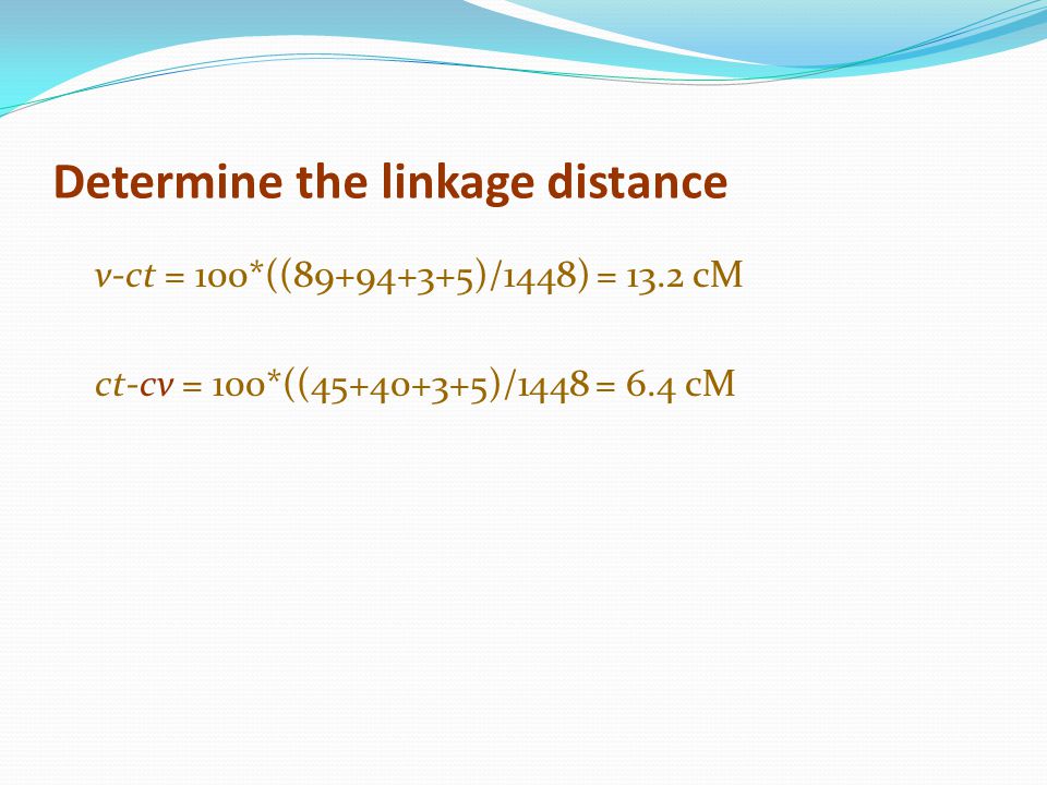 Determine the linkage distance