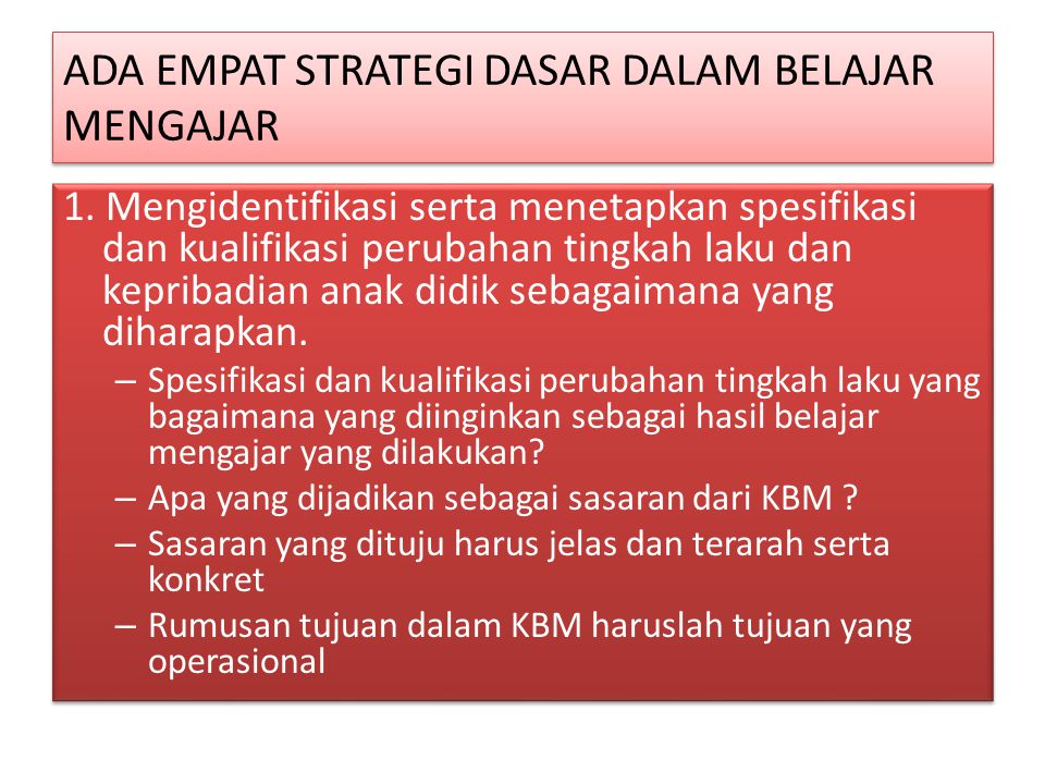 STRATEGI BELAJAR MENGAJAR OLEH. MOH. YANI, S.AG, MM,M.Pd.I - Ppt Download