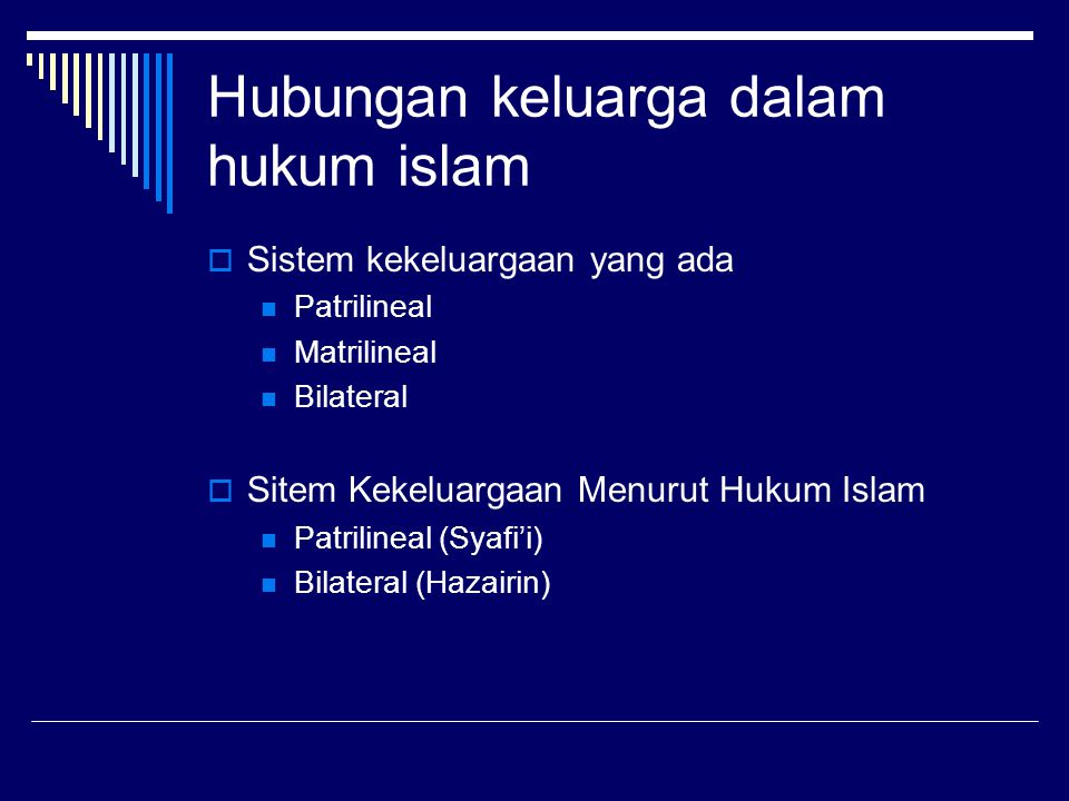 Hubungan keluarga dalam hukum islam
