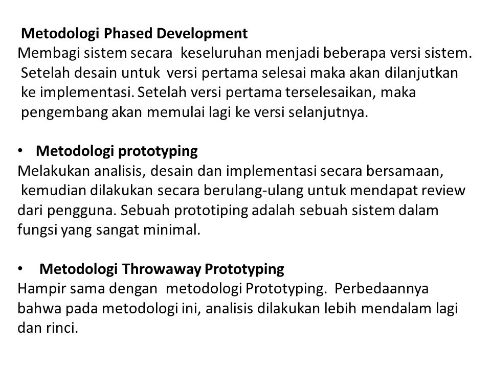 Metodologi Phased Development