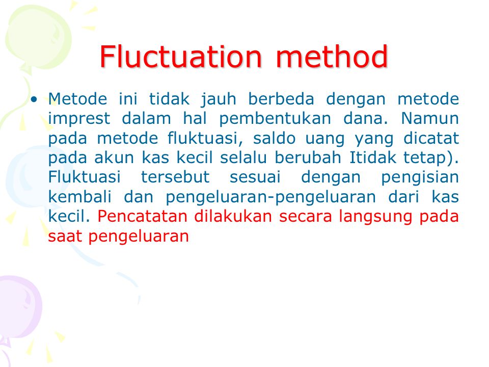Fluctuation method