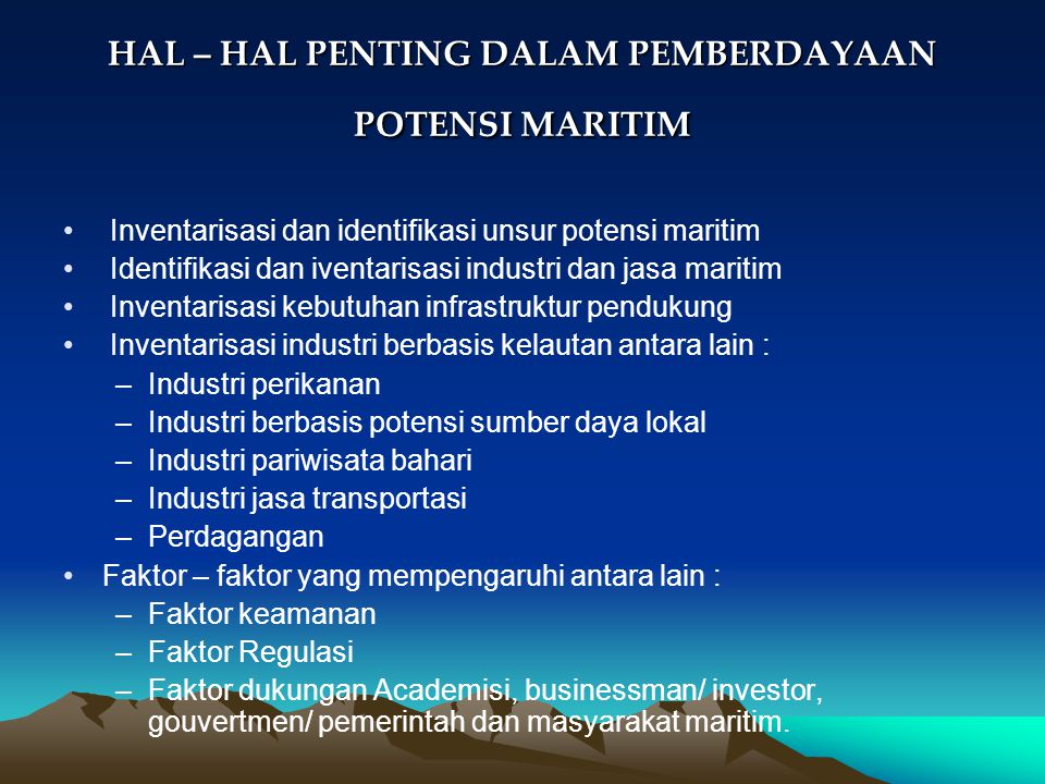 Penguatan Ekonomi Maritim Dan Agrikultur Di Indonesia Slide