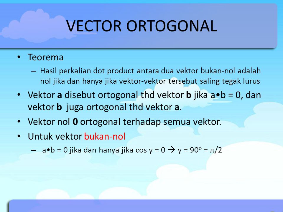 VECTOR ORTOGONAL Teorema