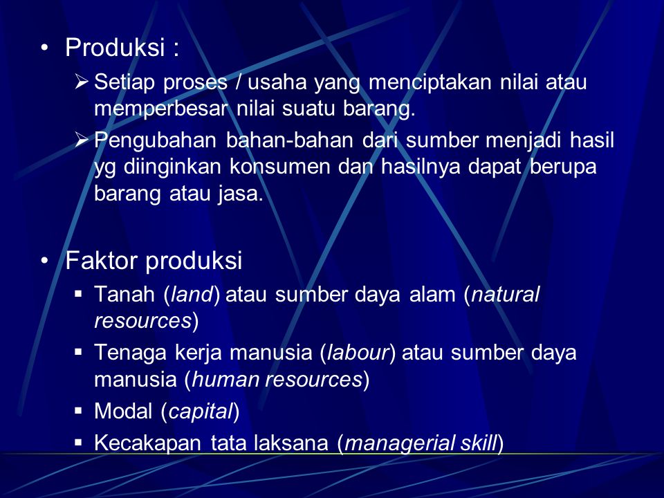 Faktor Produksi Ppt Download