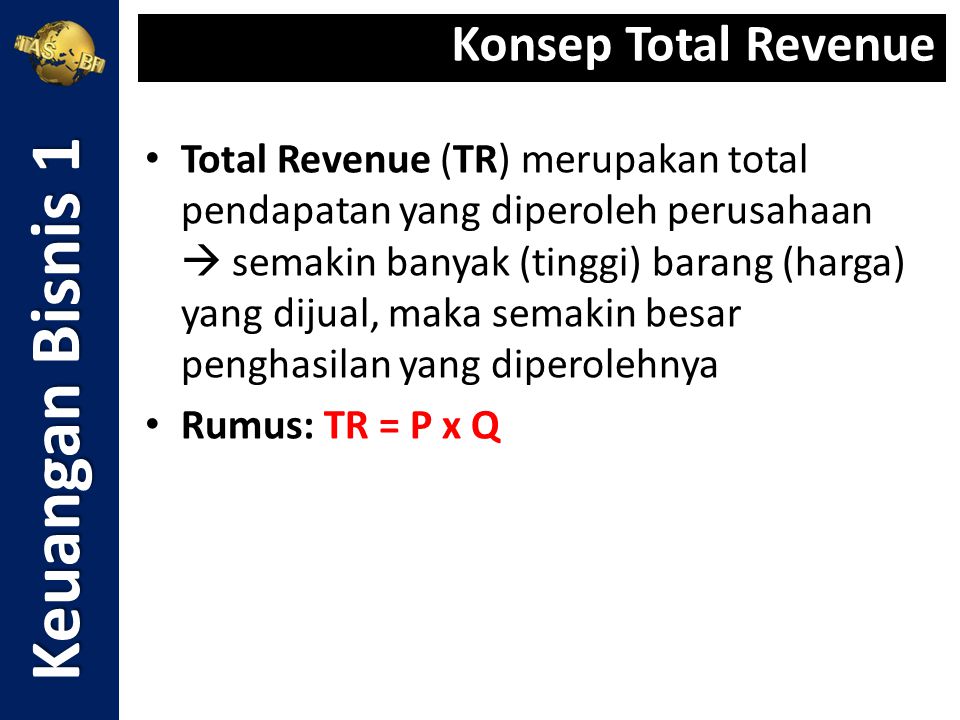 Keuangan Bisnis 1 Konsep Total Revenue