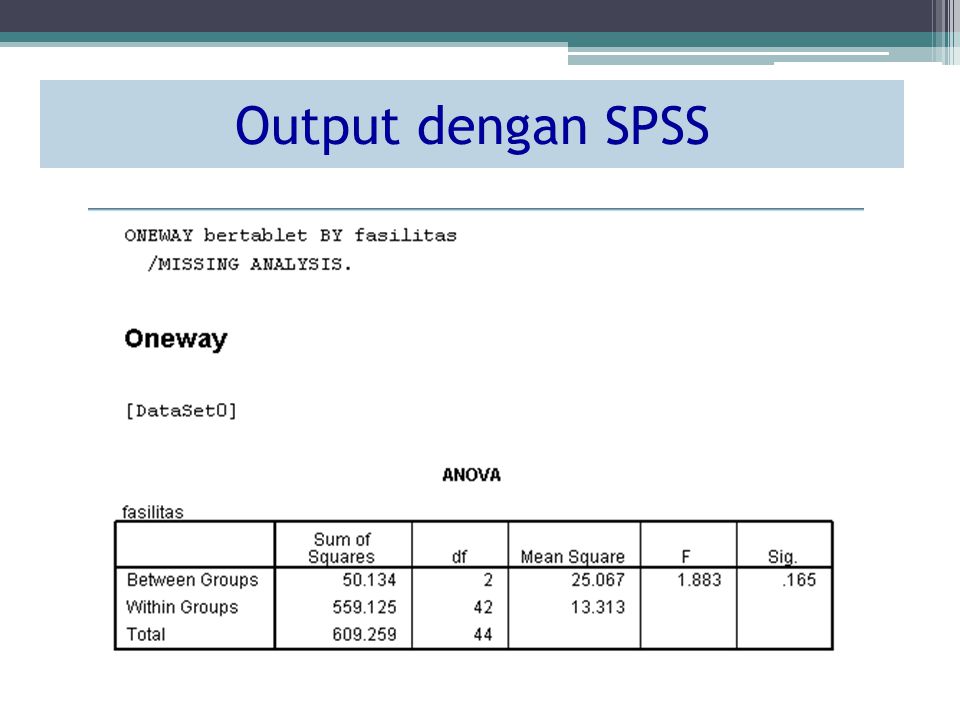 Output dengan SPSS