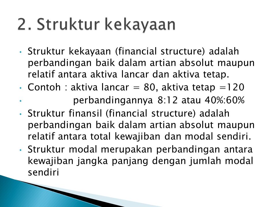 2. Struktur kekayaan