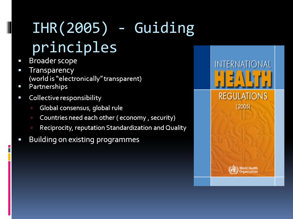 IHR(2005) - Guiding principles