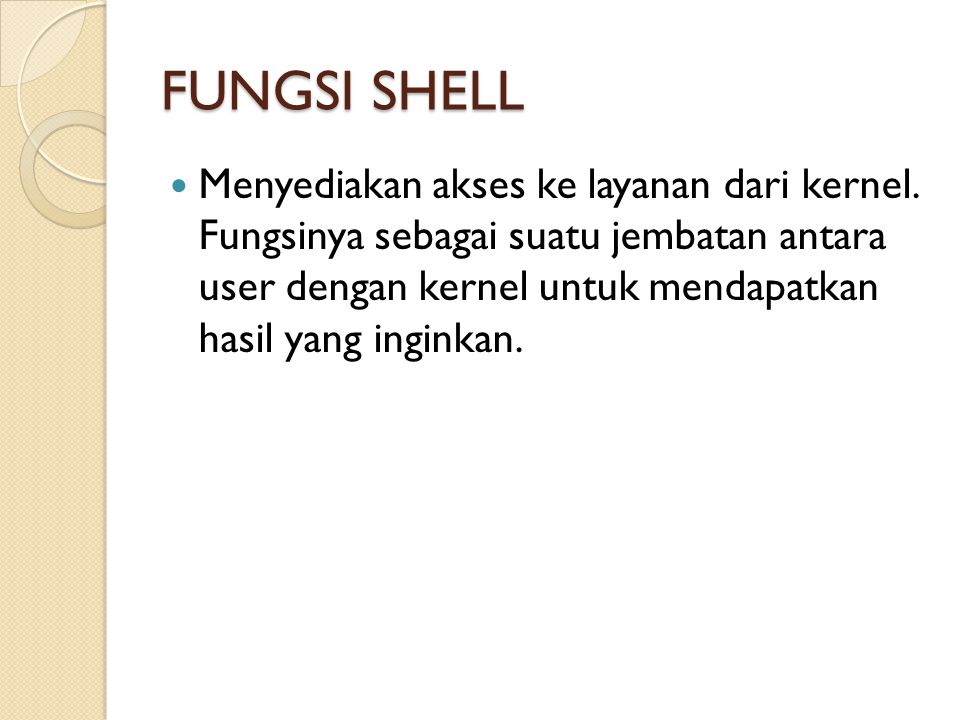 FUNGSI SHELL