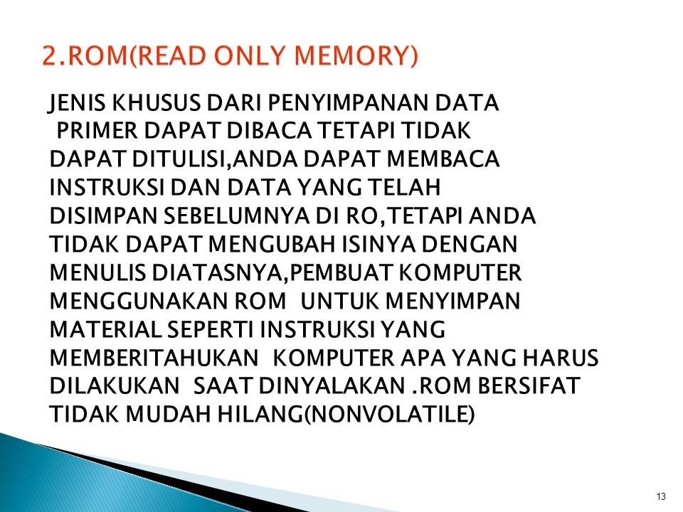 2.ROM(READ ONLY MEMORY)