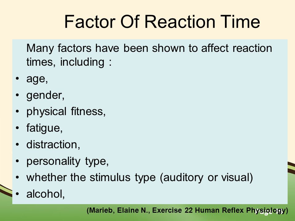 Reaction Time Ppt Download