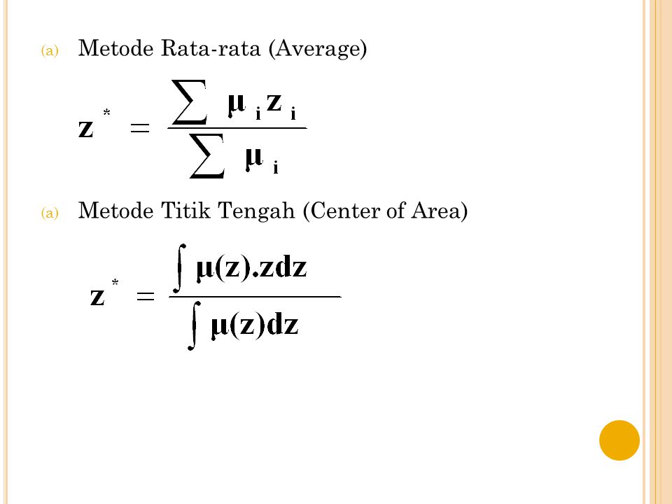 Metode Rata-rata (Average)