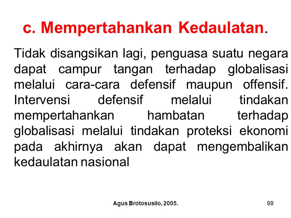 STRATEGI DASAR PEMBANGUNAN EKONOMI INDONESIA: Mercantilism 