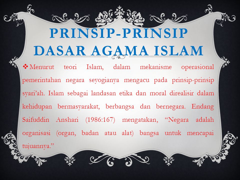 Prinsip-prinsip dasar agama islam