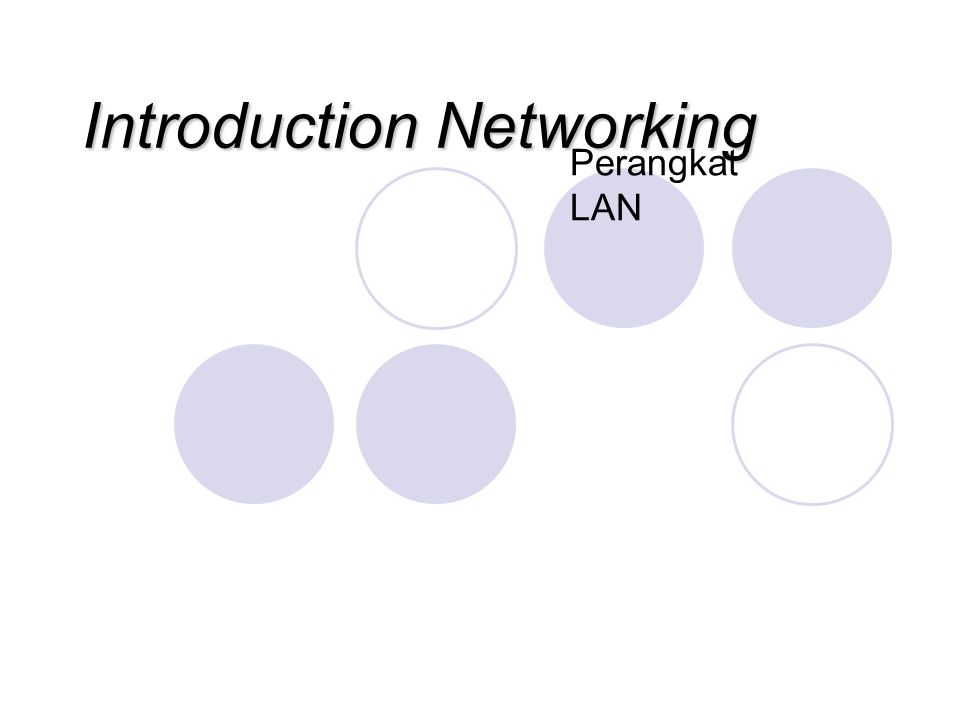 Introduction to networks