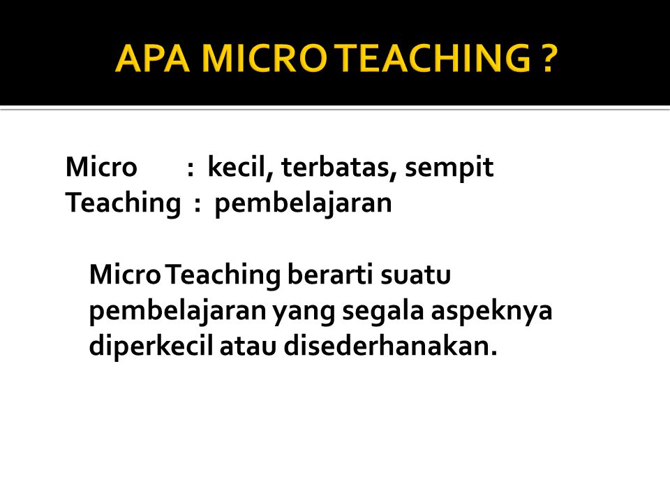 APA MICRO TEACHING
