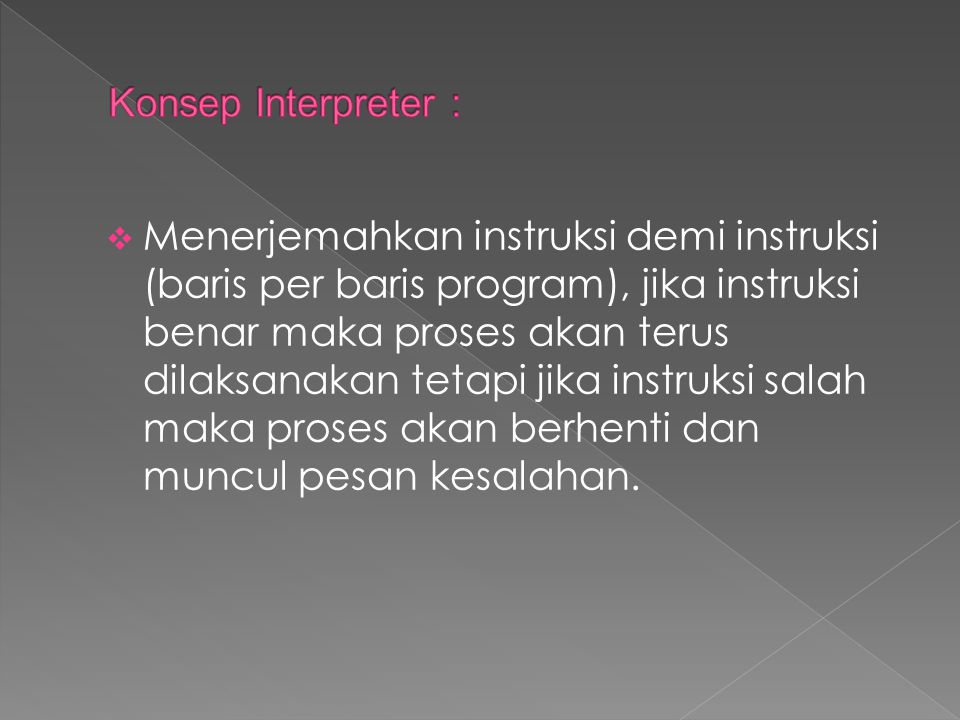 Konsep Interpreter :