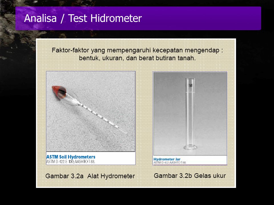 Analisa / Test Hidrometer