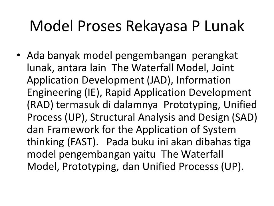 Model Proses Rekayasa P Lunak
