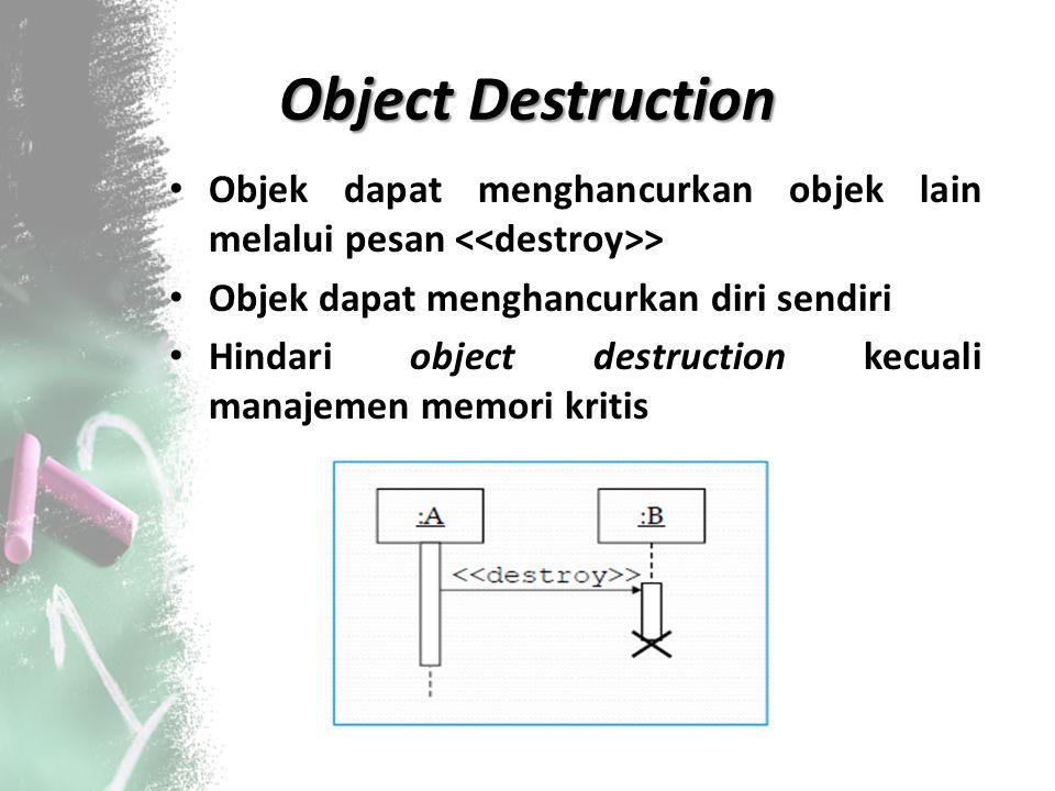 Object destroyed. Destruction object.