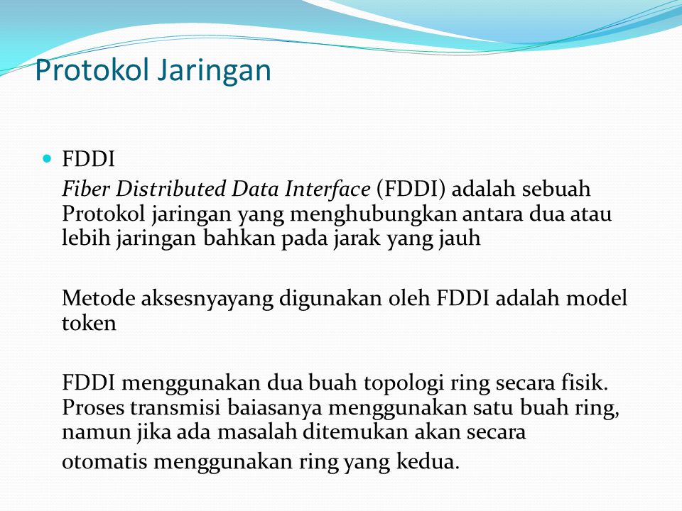 Protokol Jaringan FDDI