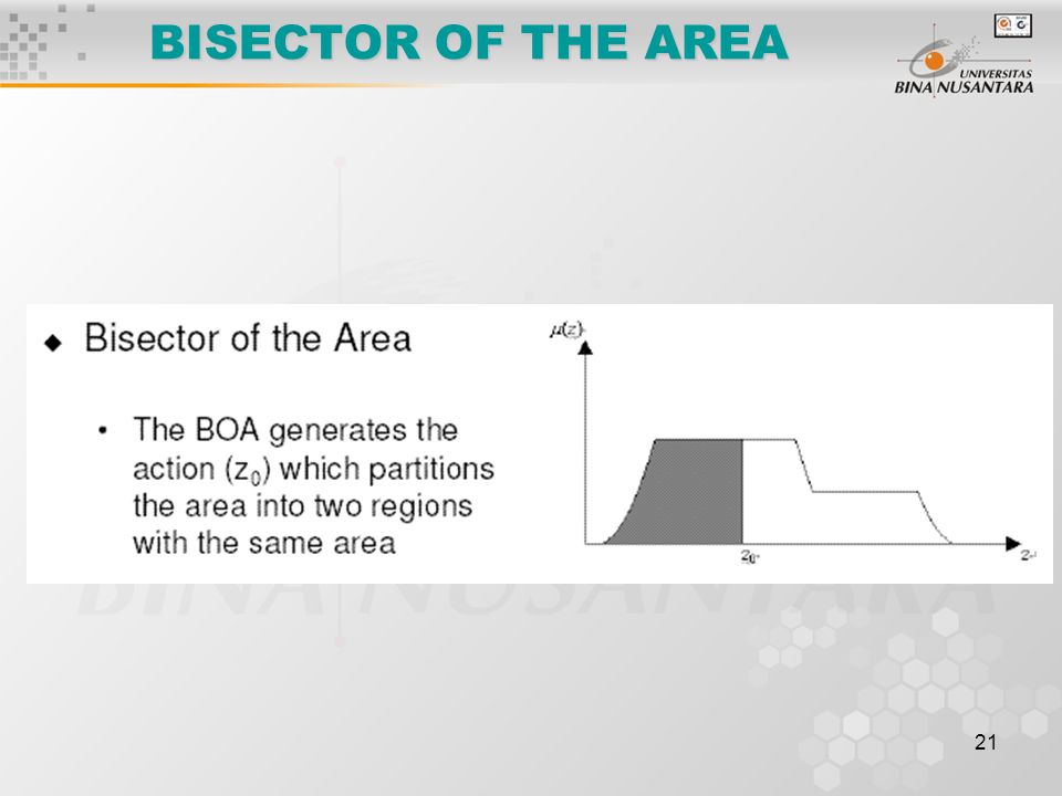 BISECTOR OF THE AREA