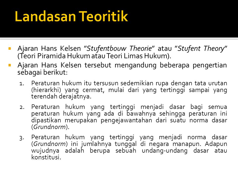 Peraturan perundang undangan tertinggi di indonesia adalah