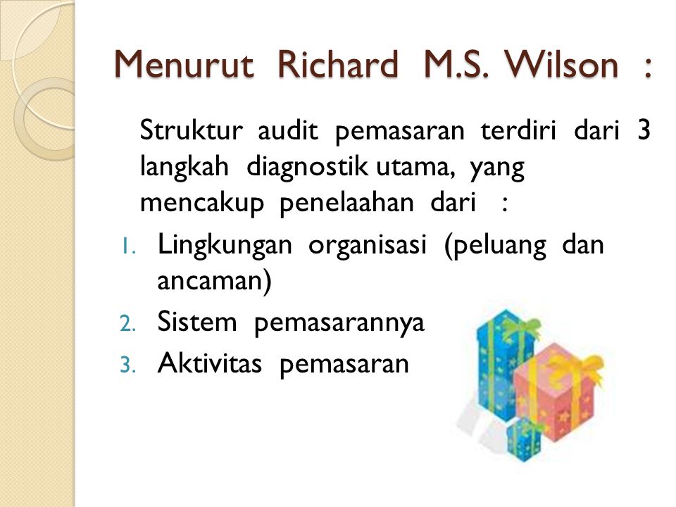 Menurut Richard M.S. Wilson :