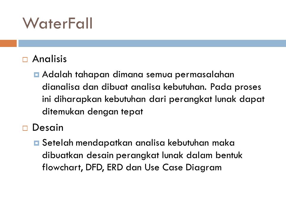 WaterFall Analisis Desain