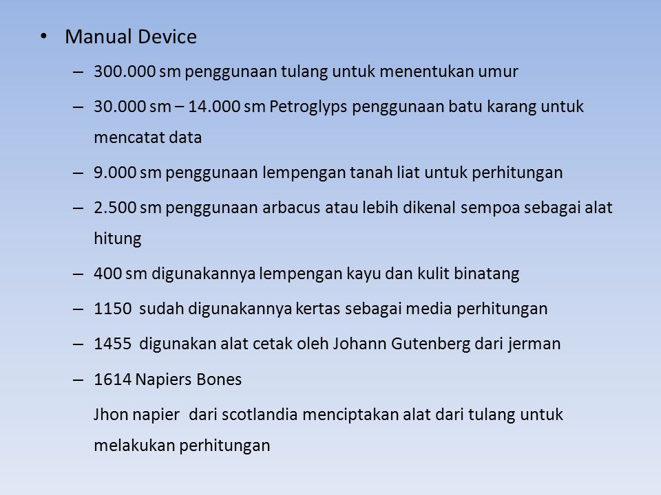 Manual Device sm penggunaan tulang untuk menentukan umur