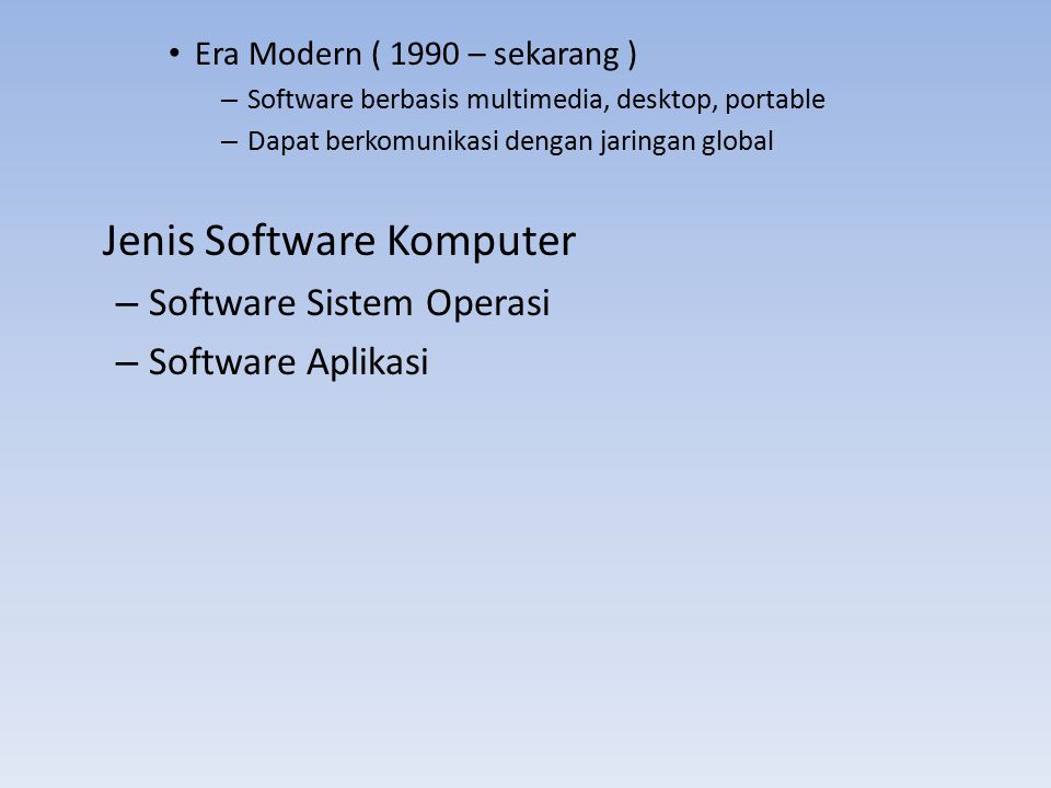 Jenis Software Komputer