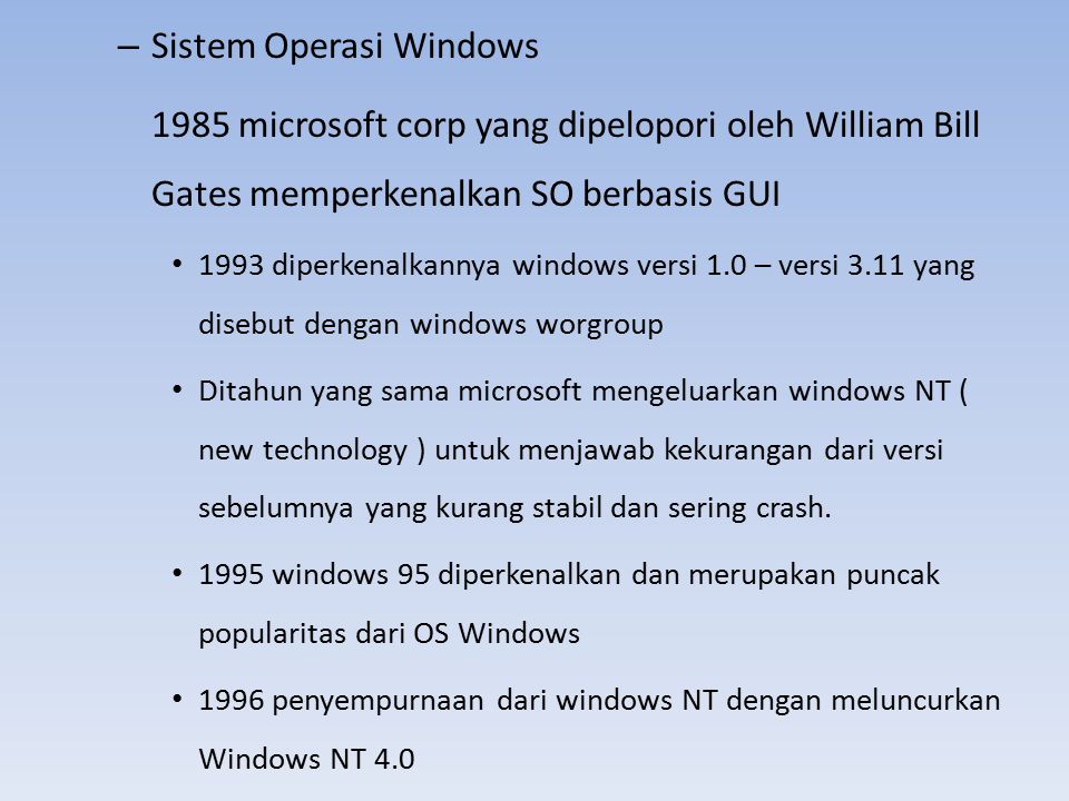 Sistem Operasi Windows