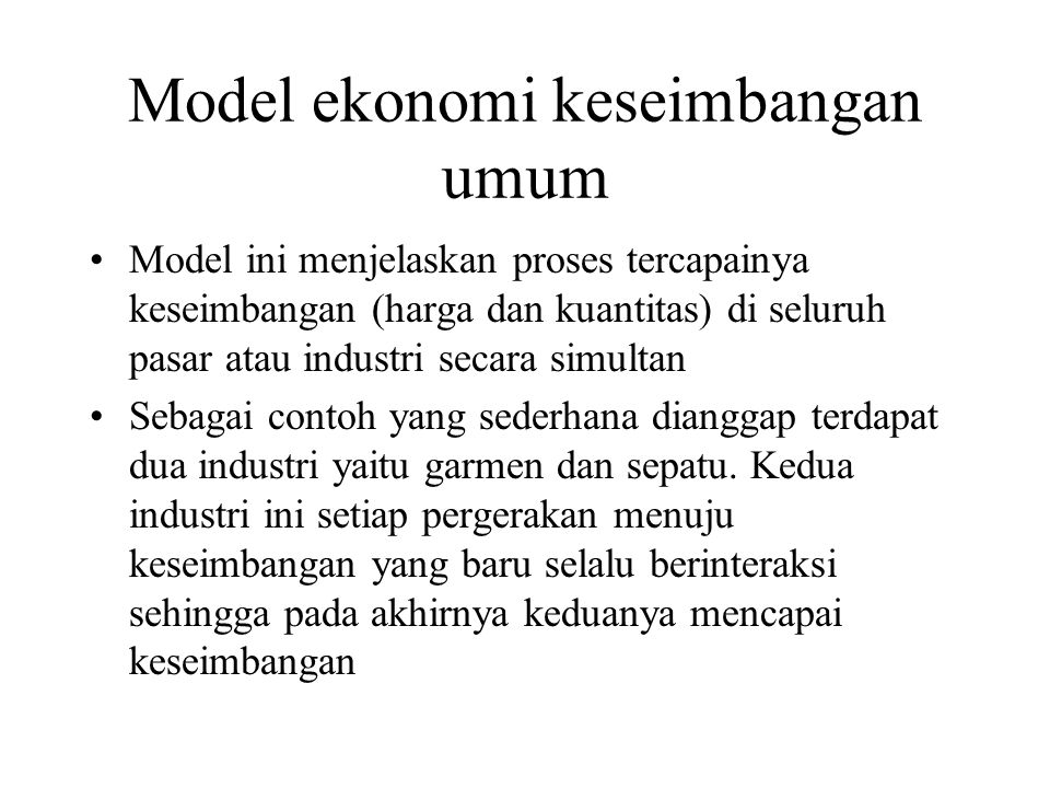 Model ekonomi keseimbangan umum