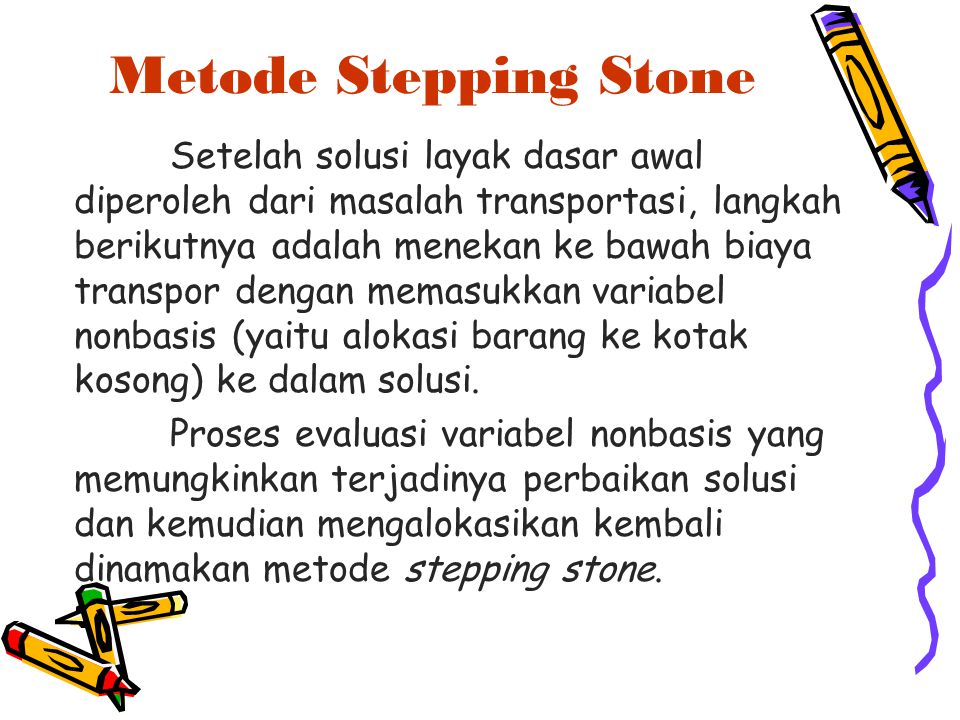 Metode Stepping Stone