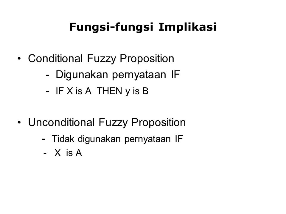 Fungsi-fungsi Implikasi