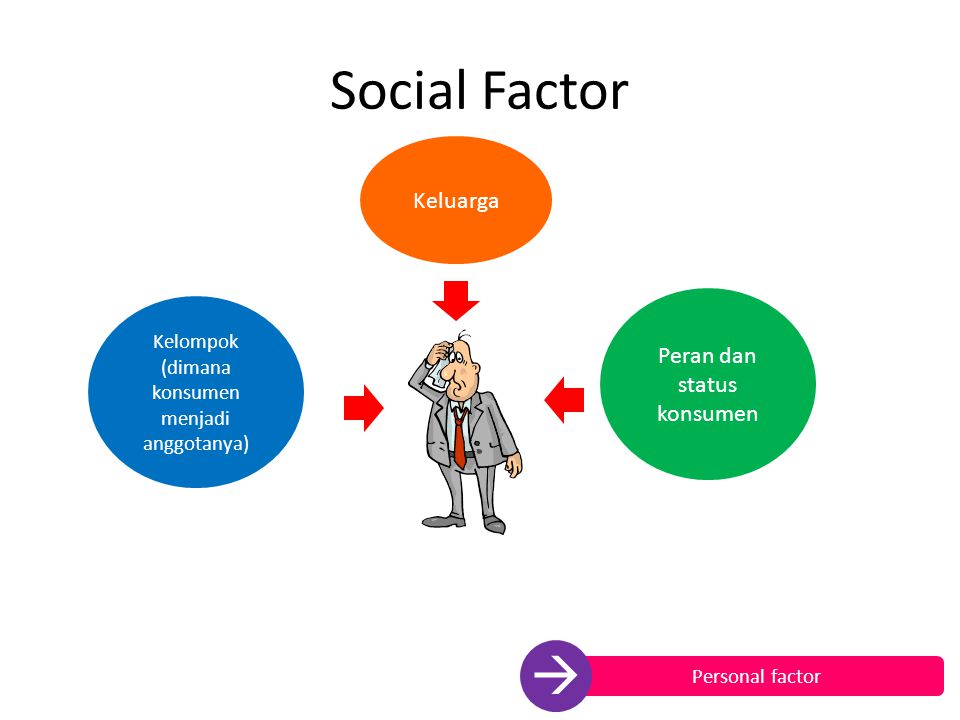 Social Factor  Keluarga Peran dan status konsumen