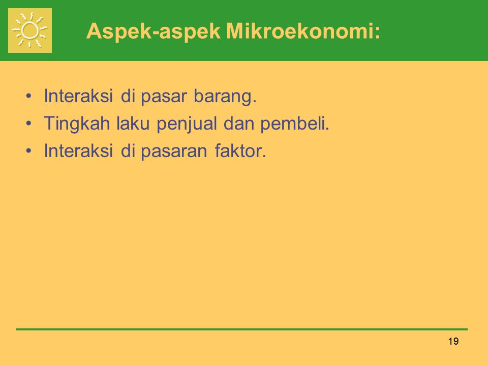 Aspek-aspek Mikroekonomi: