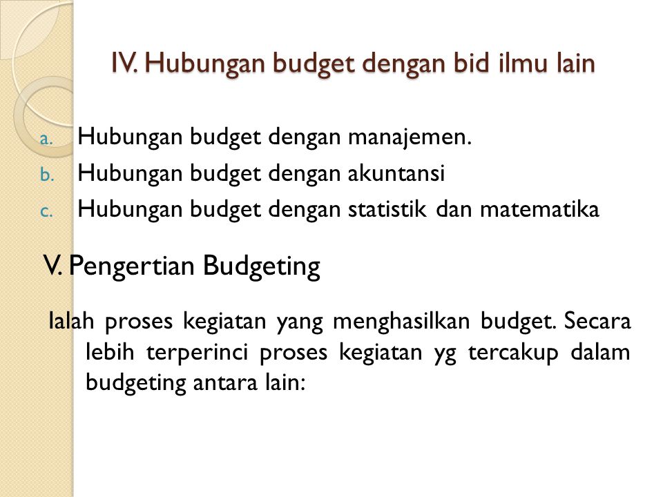 Pendahuluan Pengertian Anggaran Budget Ppt Download