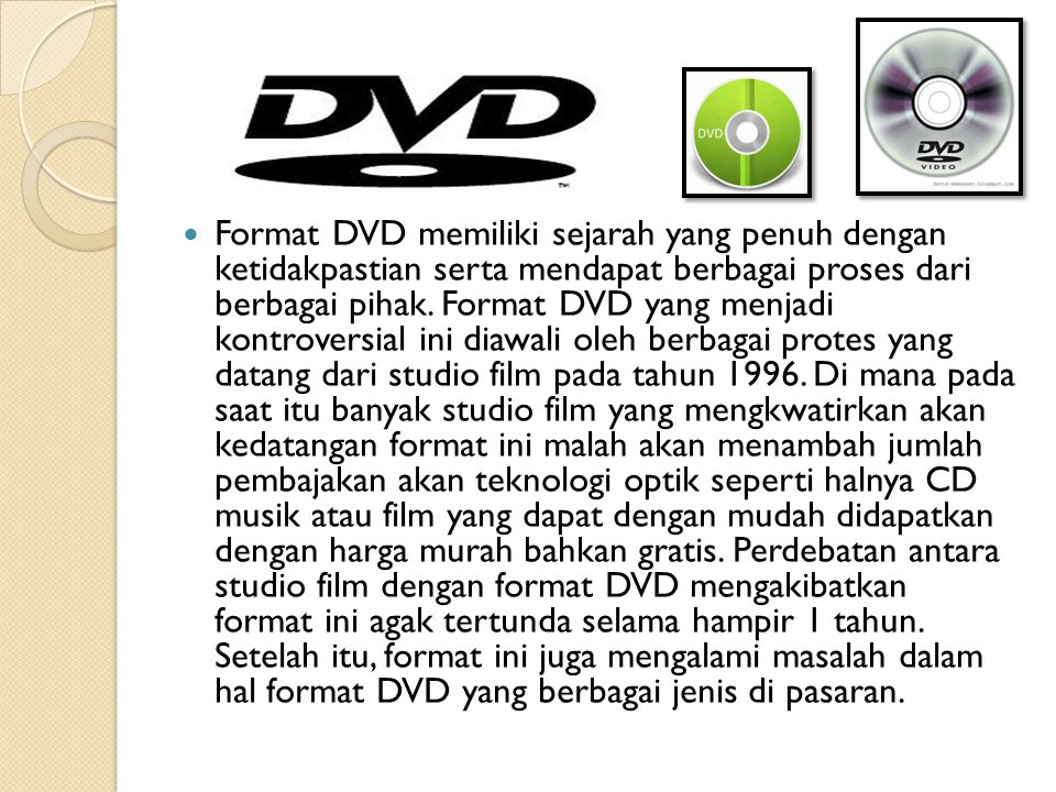 Dvd format