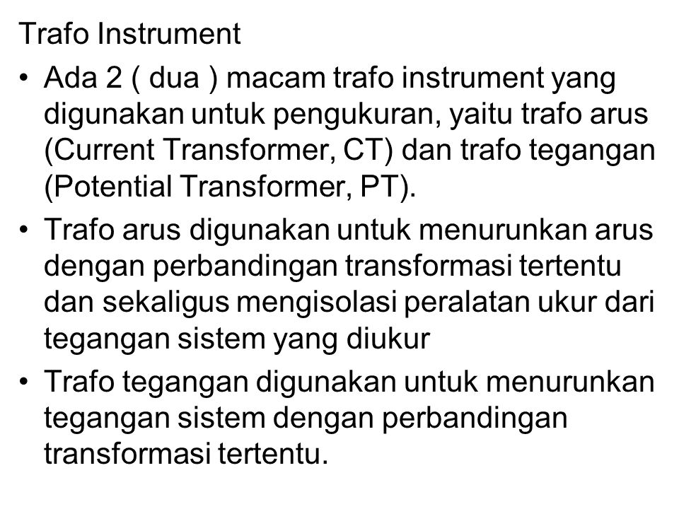 Trafo Instrument