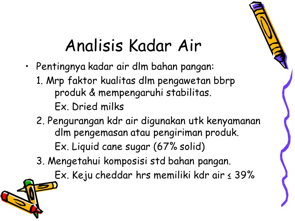 Prinsip Kadar Air – Ujian