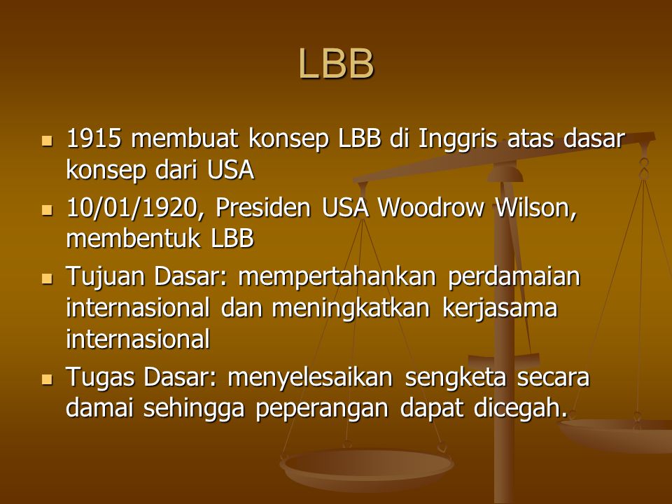 LBB 1915 membuat konsep LBB di Inggris atas dasar konsep dari USA