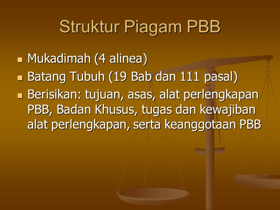 Struktur Piagam PBB Mukadimah (4 alinea)