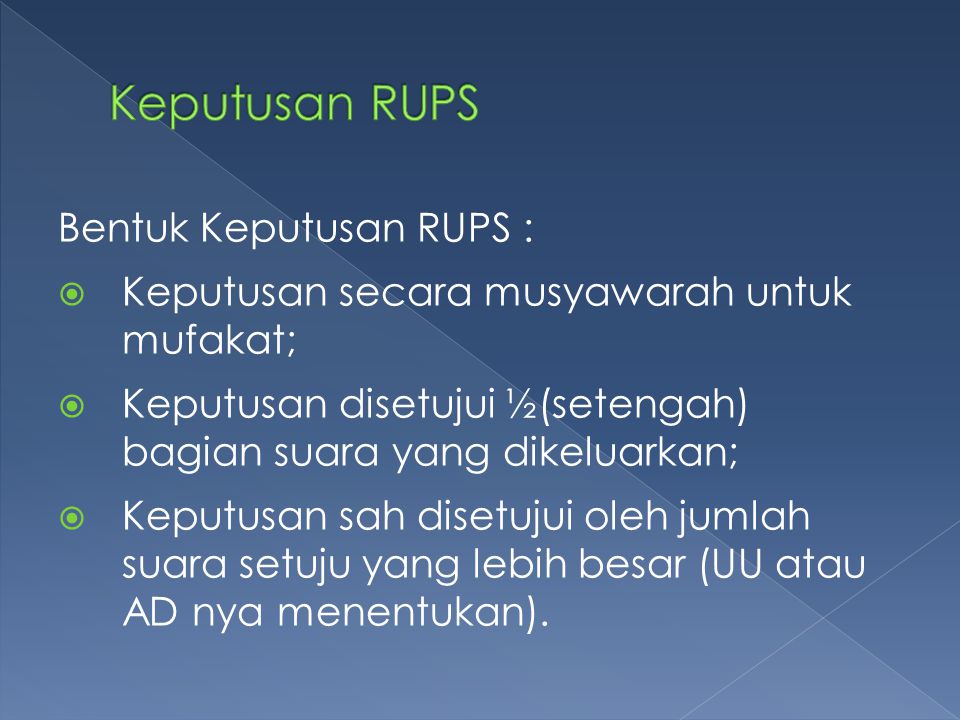 PERSEROAN TERBATAS (3) Rapat Umum Pemeganga Saham(RUPS),Jenisnya,Tata ...