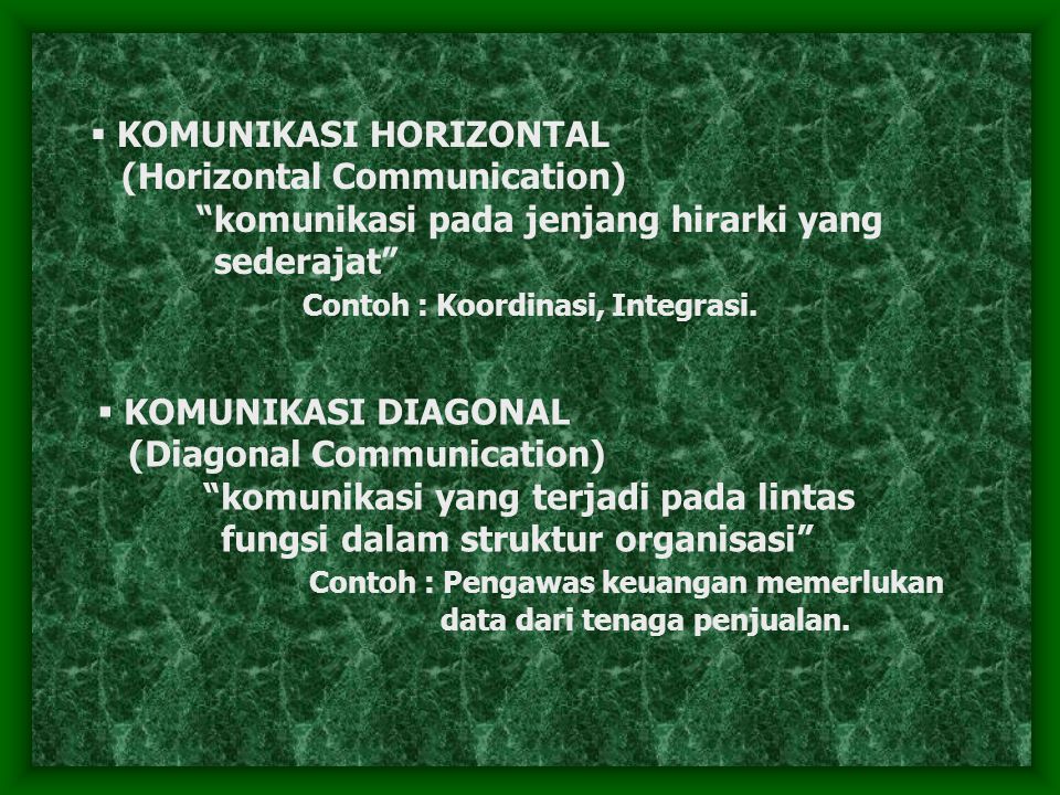 KOMUNIKASI HORIZONTAL (Horizontal Communication)