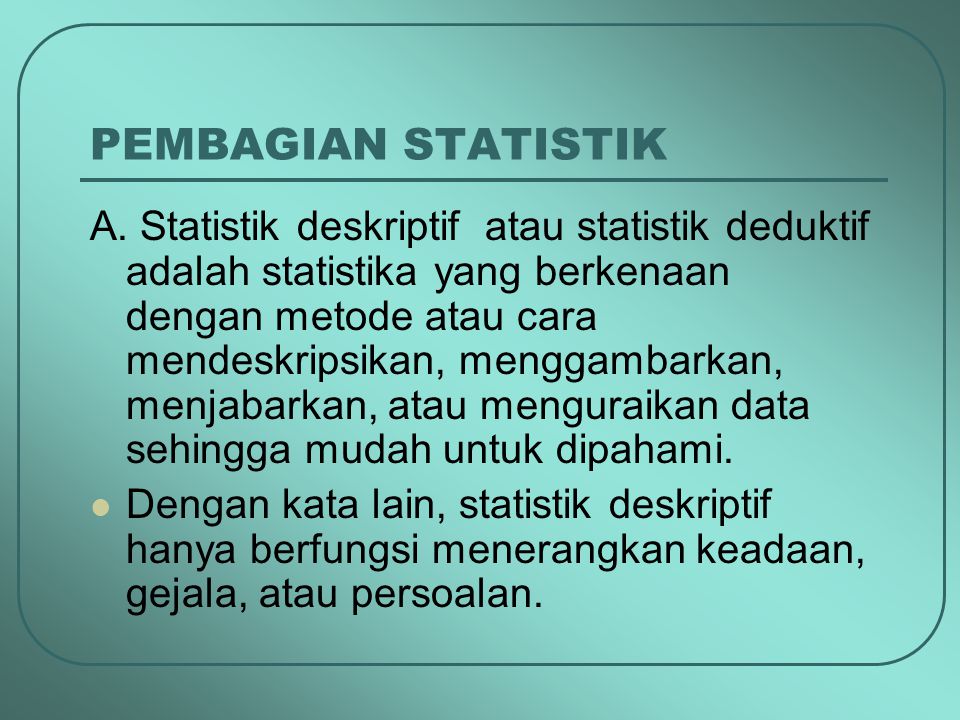 PEMBAGIAN STATISTIK