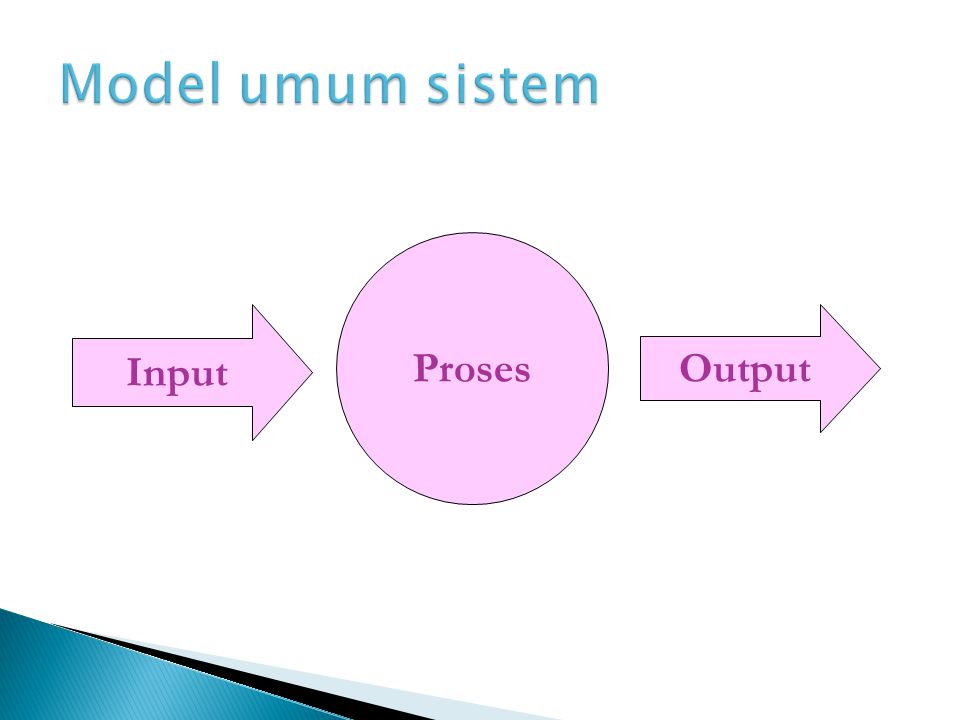 Model umum sistem Proses Input Output