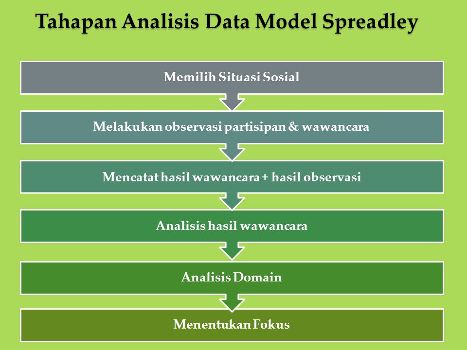 Tahapan Analisis Data Model Spreadley