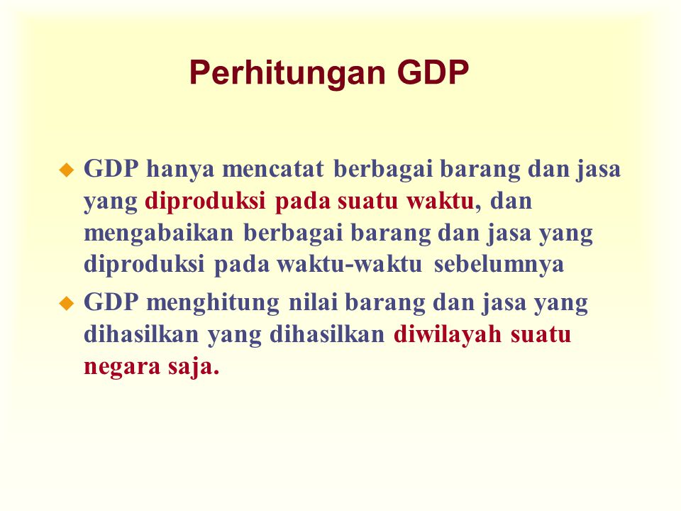 Perhitungan GDP